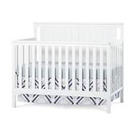 Child Craft Cottage Flat Top 4 in 1 Convertible Crib, Converts from Crib to Toddler Bed, Daybed and Full-Sized Bed, Fits Standard Crib Mattress (Matte White)