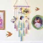 Hanging Photo Display Color Macrame Wall Hanging Pictures with Light, Wall Decor, Boho Decor, Teen Girl Gift, Women Gifts, Birthday Gifts, Mom Gifts, Room Decor, Home Decor