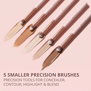 Kabuki 10-Piece Makeup Brush Set – Soft Synthetic Bristles
