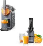Slushie Machine Bundle with Masticating Juicer Machines Compact, Slow Juicer with 70 RPM Low Speed, Juice Maker for Vegetable & Fruit, Portable Juice Extractor High Juice Yield & Easy to Clean