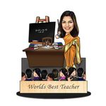 Foto Factory Gifts caricature personalized gifts for Teacher gift for Women CA0345