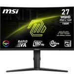 MSI MAG 275CQRF QD E2 27 Inch WQHD Curved Gaming Monitor - 1500R 2560 x 1440 Rapid VA Panel, 180 Hz - 05ms (GtG, Min) , Adaptive Sync - DP 14a, HDMI 20b CEC