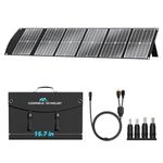 Ecosonique 100W Portable Foldable Solar Panels Charger Fast Charging with USB-C PD3.0 USB-A QC3.0 DC 20V Lightweight with Kickstand for Camping Power Station Solar Generators Cell Phones Power Banks