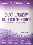 Proto Future Eco-Friendly Laundry Detergent Sheets - Biodegradable, Hypoallergenic, Zero Waste, Plastic-Free Eco-Strips - No Enzymes, Plant-Based Formula (Lavender, 60 Loads)