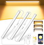 Daymeet Under Cabinet Kitchen Lights, 30CM Ultra Thin Dimmable Cupboard Lights, Multi-Color Super Bright LED Lights Bar Under Counter Lights Indoor for Kitchen, Shelf, Closet, Desk (3 Pack)