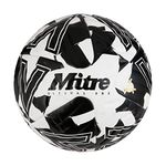 Mitre Ultimax One Football | Hyperflow Grooves | Match Ball, White/Black, 5