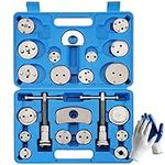 Acymner 24PCS Disc Brake Caliper Tool Kit | Heavy Duty Disc Brake Piston Caliper Compressor Rewind Tool Set for Brake Pad Replacement Reset, Used on Most American European Japanese Autos (Blue)