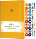 Clever Fox Wellness Planner - Weekly & Daily Health and Wellness Log, Food Journal & Meal Planner Diary for Calorie Counting, Notebook for Medical Condition Tracking, A5-Sized - Amber Yellow