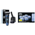 Braun Electric Shaver for Men, Series 6 6172cc, Wet & Dry Shave & GentleShavin & Clean & Renew Refill Cartridges, 6 Pack