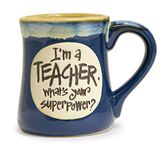 burton+BURTON I'm a Teacher Superpower Deep Blue 18 Oz Coffee Tea Mug (Blue), The Best Teacher Appreciation Gift