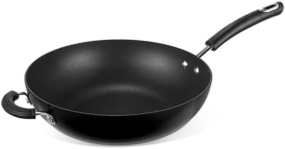 Circulon Total Induction Wok Non Stick 30cm, Large Wok, Oven & Dishwasher Safe, Black