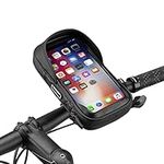 ROCKBROS Bike Phone Mount Bicycle Cell Phone Holder Waterproof and Shockproof Bike Phone Pouch Cell Phone Case Compatible with iPhone 11/12 Pro XR XS Max 7 8 Plus Phones Below 6.8”