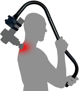 Ninefold Design BackBadger Percussive Massage Gun Holder for Back, Compatible with Most Massage Guns, for Hard to Reach Areas - Black