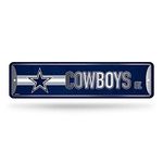 Rico Industries NFL Dallas Cowboys Metal Street Sign (4" x 15") - Great for Home, Bedroom, Man Cave DÃƒ©cor