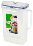 Lock & Lock HPL735 Rectangular Fridge Door Jug - Clear/Blue, 2 L