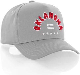 Daxton Vintage Fashion Trucker Hats Love American Cities Retro Premium Collection, Oklahoma Light Gray Cap