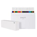 uni-ball Emott SY40 Water Based Fineliner Pens Set | Tip Size 0.4 mm | 8 Unique Color Groups, 40 Shades, Multicolor