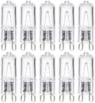 Simba Lighting Halogen Light Bulb G9 T4 40W JCD Bi-Pin (10 Pack) for Chandeliers, Pendants, Cabinet Lights, Landscape Lights, Desk and Floor Lamps, Wall Sconces, 120V Dimmable, 2700K Warm White