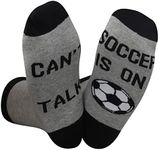 Soccer Lover Gift Soccer Birthday Gift Can’t Talk Soccer Is On Novelty Soccer Socks for Women Men (Soccer Is On CA)