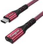 USB C Extension Cable 50cm Fasgear 10Gbps USB 3.2 Gen 2 Type C Male to Female Extender Cord 4K@60Hz Video Audio Output Compatible for PSVR2 Mac Book Pro iPad Pro Galaxy S22/Switch/Pixel 6 1.6ft Red