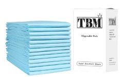 TBM 50 x Incontinence Bed Sheets Disposable Incontinence Bed Pads Pack of 50 for Adults Children 60 x 60cm Absorbent Pads Incontinence Mattress Protector