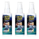 Headlight Cleaning Spray DIY Automobile Car & Bike Headlight Lens & Glass Restorer Cleaner, Restores Cloudy, Dull, Yellowed Headlights, 110ml, Pack of 3