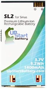 Replacement for Sirius 01070000014 Battery - Compatible with Sirius Stiletto 2 Satellite Radio Battery (1400mAh 3.7V Lithium-Ion)