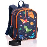 HappyVk- Backpack with Leash for Kids-Anti Lost Walking Toddler Leash-Dinosaur design-for 1-4 Years Old Boys, Girls