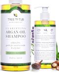 Organic Argan Shampoo For Oily Hair. The Only pH 5.5 Balanced Itchy Scalp Shampoo Gentle Enough for Sensitive Skin, Infused with Peppermint Essential Oil and Wild Soapberries, 8.5 ozâ€”by Tree To Tub