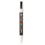 Uniball Posca 3M 0.9-1.3 mm Bullet Shaped Marker Pen (White Ink, Pack of 1), medium
