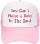 Generic You Can't Make A Baby in The Butt Trucker Hats for Women Pink Men Trendy Gift Pink Hats for Men