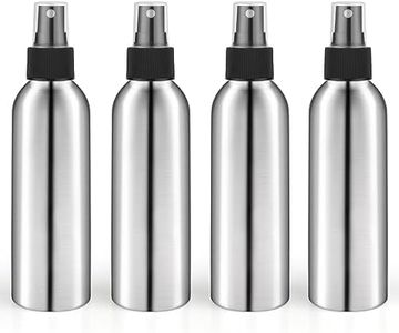 BOSMIOW 4pcs 120ml/4oz Aluminum Spray Bottles,Empty Fine Mist Spray Containers,Metal Atomizer Bottles,Reusable Fine Mist Sprayer for Cosmetic,Perfume,Face Spray,Air Freshener,Cleaning,Gardening