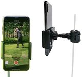 FRD Golf Phone Holder Clip, Cell Phone Swing Recording Clip, Golf Accessories and Training Aid Works with All Kinds Smart Phone, Clips to Golf Alignment Sticks and Golf Club Shaft, Black