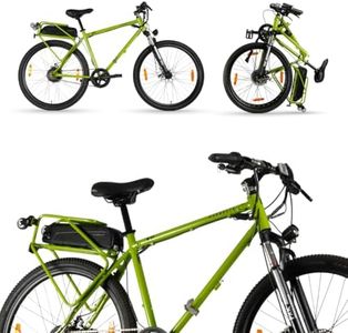 HORNBACK X1s Foldable Electric Bicycle 27.5 Inch | 250W Motor, 60Km Range, 10.4Ah Removable Battery | Front Suspension | Durable Steel Frame | Fully Assembled, Radioactive Green