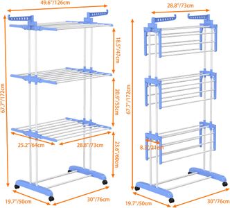 HOMIDEC 4-Tier Clothes Drying Rack – Foldable Laundry Airer