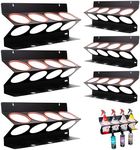 Maxshine Universal Spray Bottle Holder 6-Pack – Holds 4 IK Trigger Sprayers and 34oz Bottles with 3 Hanging Slots – Heavy-Duty Wall-Mounted Organizer for Garage, Shop & Mobile Detailing (Logo)