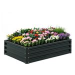 TOUFUN Raised Garden Bed 4x3x1 Black