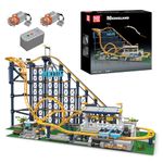 Mould King 11012 Roller Coaster Building Block Set to Build, Funfair Adventures Roller Coaster Toy Set for Kid/Adult, 3238 pieces Thrill Coaster Model Building Kit (WX11012-FZTUKYL)