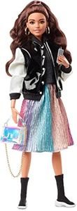 Barbie Signature @BarbieStyle Fully Posable Fashion Doll (Brunette) with 2 Tops, Skirt, Jeans, Jacket, 2 Pairs of Shoes & Accessories, for Collectors