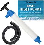 Bilge Pump Manual Hand Water Pump for Kayaks, Canoes and Boats Emergency Hand-Operated Marine Bilge Pump with Reversible Hose