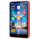 80GB MP3 Player with Bluetooth and WiFi, ZAQE 4.0" Full Touchscreen MP4 MP3 Player with Spotify, Audible, Amazon Music, Android Music Player with Speaker, FM Radio, E-book, Up to 512 GB (Red)