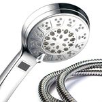 HotelSpa 3 Colors LED Hand Shower with Temperature Display, Chrome, 4.25"