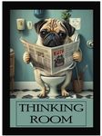 AR Creative Thinking Room Wall Art Framed, Quote for Bathroom, Frame for Wall Decoration, (13.6 inch x 10.2 inch)