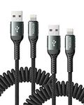 Coiled Lightning Cable Nylon Braide
