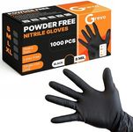 Disposable 8 mil Black Nitrile Gloves – Heavy Duty Latex & Powder-Free – Textured, Chemical-Resistant (8 Mil, "L" 1000 pcs.)