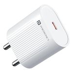 Portronics 45W Adapto 45A Type C Super Fast Charging Adaptor, Best for iPhone,Samsung Galaxy S24/S23/S22/S21/S20 (Ultra/Plus/Fe), Note(All Series), Z Fold/Flip/S/A/F/M Series,Nothing (White)