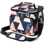 Insulated Lunch Bag for Women/Men - Reusable Lunch Box for Office Work School Picnic Beach - Leakproof Cooler Tote Bag Freezable Lunch Bag with Adjustable Shoulder Strap for Kids/Adult - Pyramid