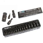 US PRO INDUSTRIAL 17pc Impact HEX Bit Socket Set Mixed Drive 2mm - 22mm