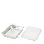 Nordic Ware Naturals 3 Piece Baking Pan Set, Natural Aluminium Baking Sheet with Superior Heat Conductivity, Premium Bakeware Made in the USA, Silver