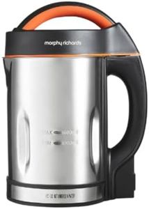 Morphy Richards Classic Soup Maker, 1.6L, Multi-Settings, LED Displayed Panel, Motorised Blade, Stainless Steel, 1000W, 48822